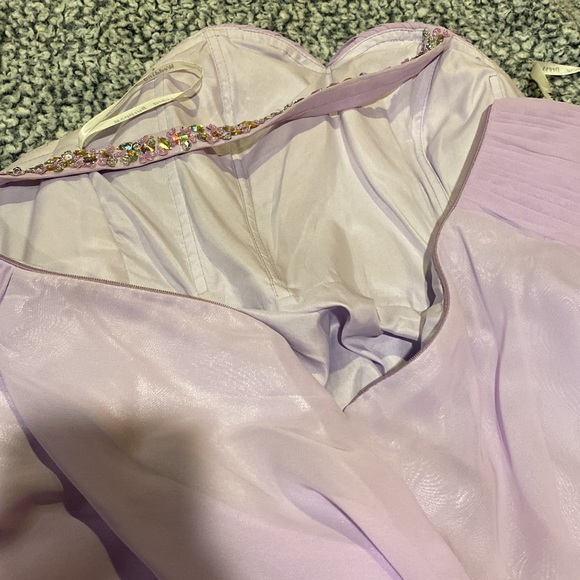 Lavender One Strap Prom Dress - Picture 4 of 4